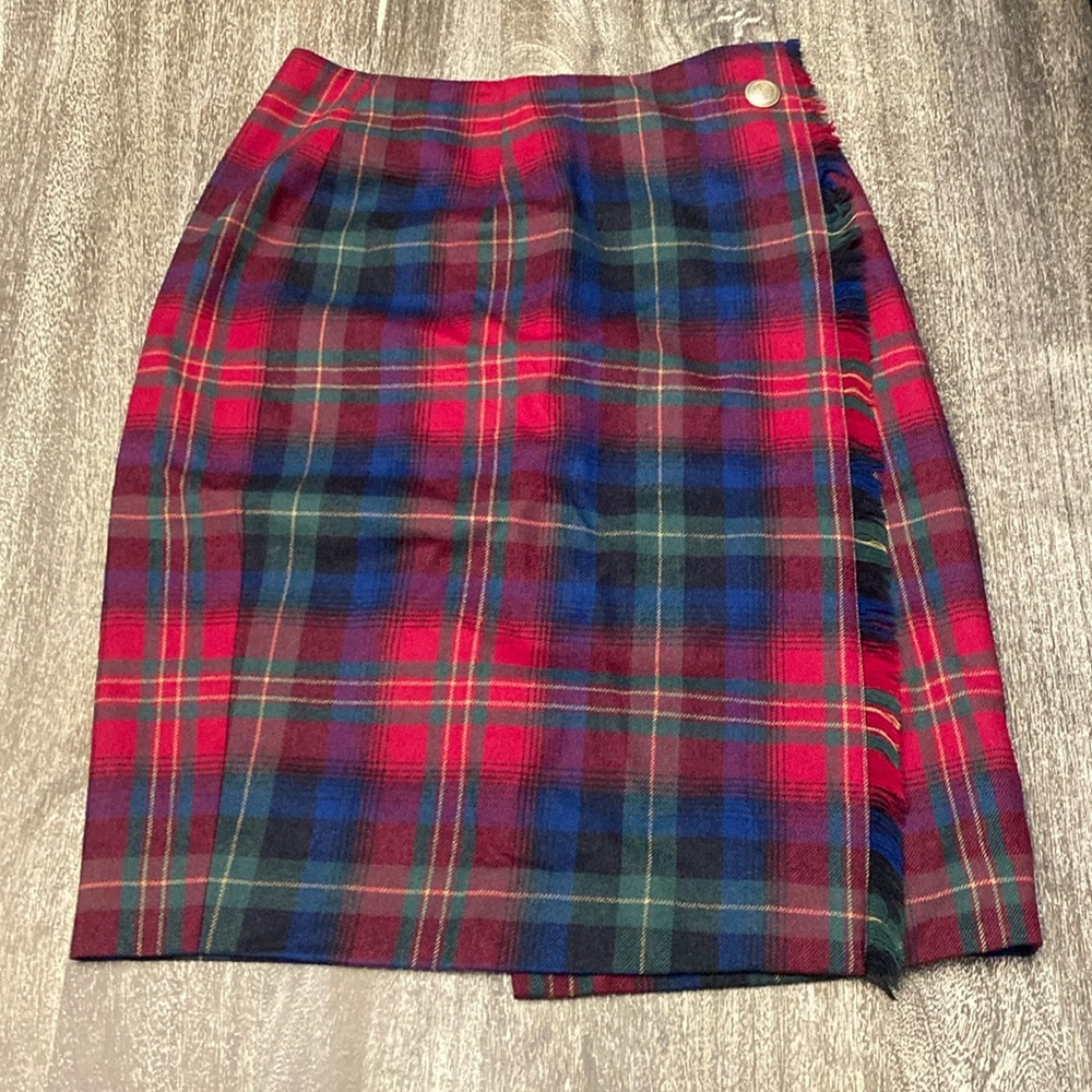 Vintage Wool J.mcLaughlin for Sanyo plaid skirt size 6